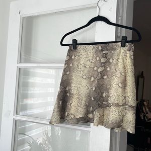 Nasty gal snake print skirt
